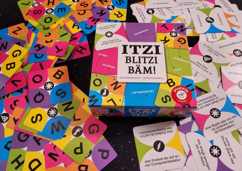 Das Spielmaterial von "Itzi Bliti Bäm!".