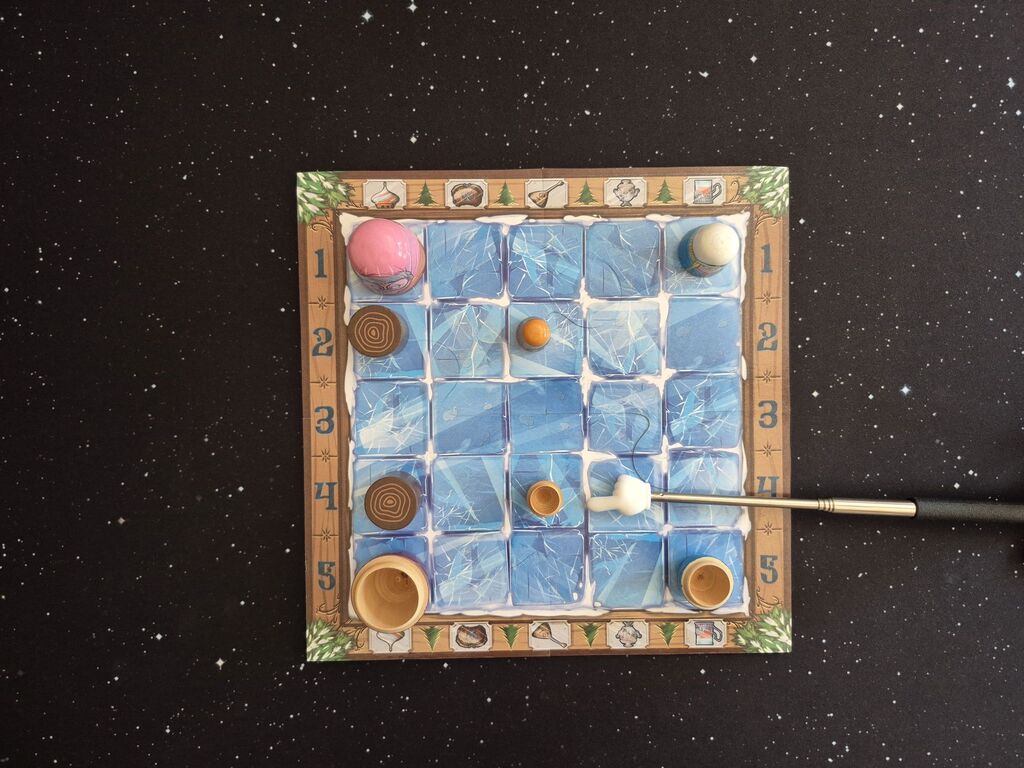 Spielmaterial in veränderter Anordnung.