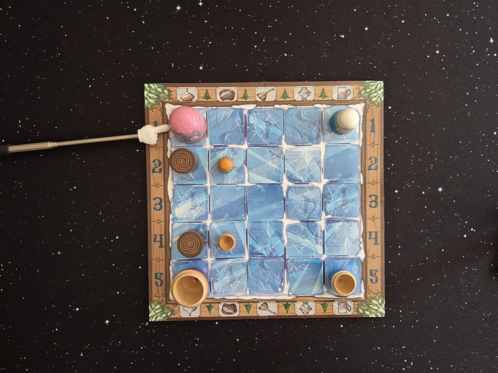 Spielmaterial in veränderter Anordnung.