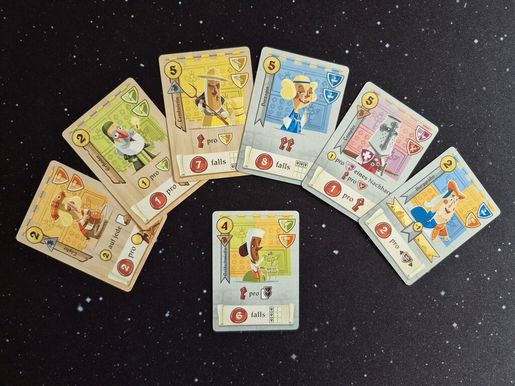 Sieben Karten.
