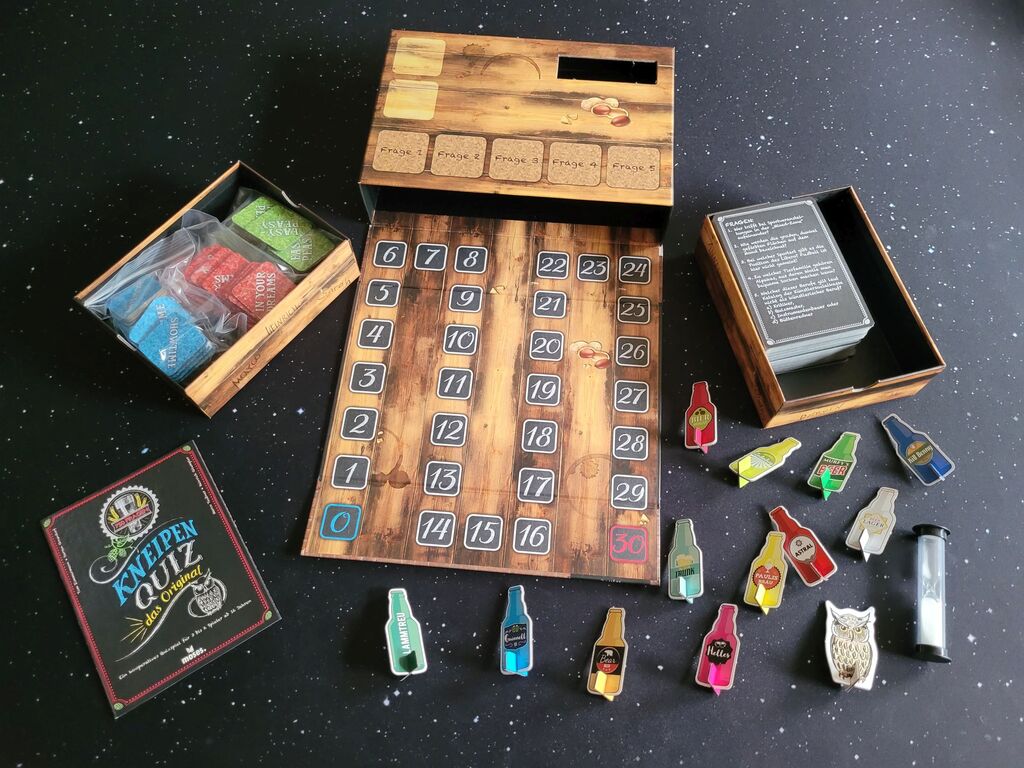 Das Spielmaterial von "Keipenquiz".