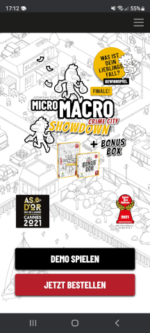 Ein Screenshot aus der App von "Micro Macro Crime City".