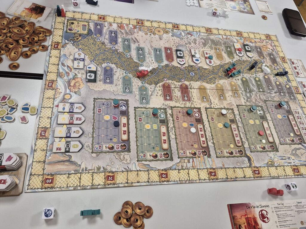 Spielmaterial von "Am Goldenen Fluss".