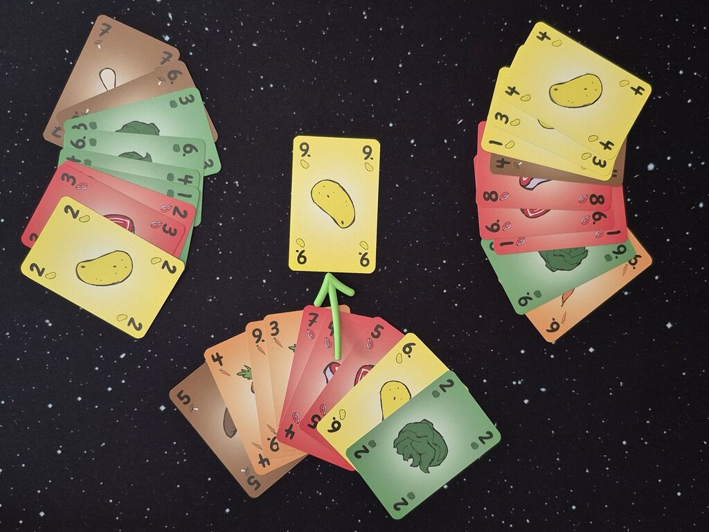 Karten, um nach und nach eine Spielrunde zu zeigen.