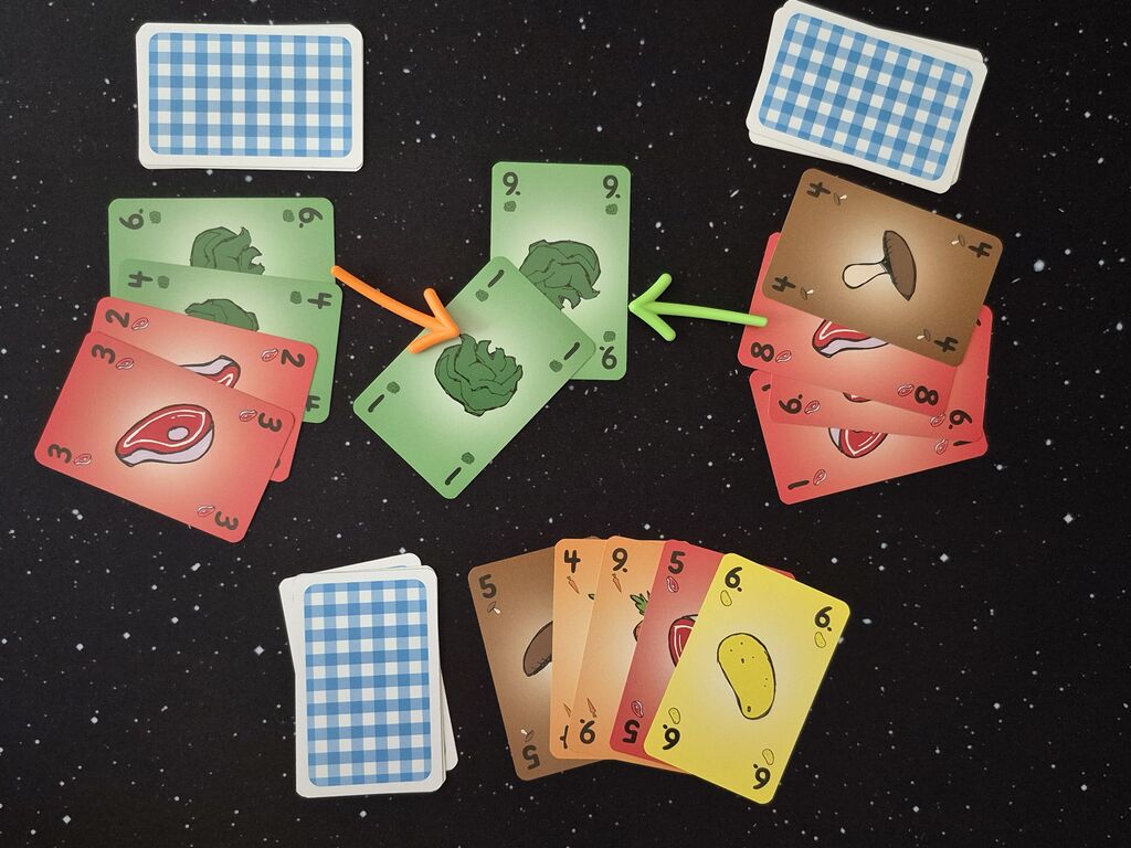 Karten, um nach und nach eine weitere Spielrunde zu zeigen.