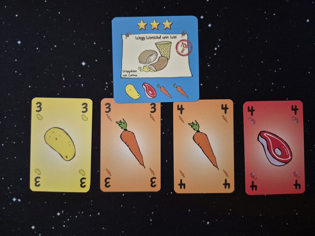 Fünf Karten.