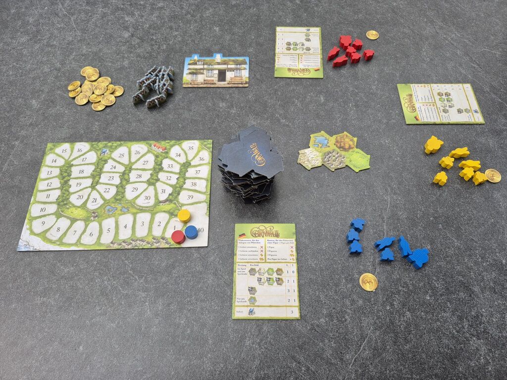 Das Spielmaterial von "Cornwall".