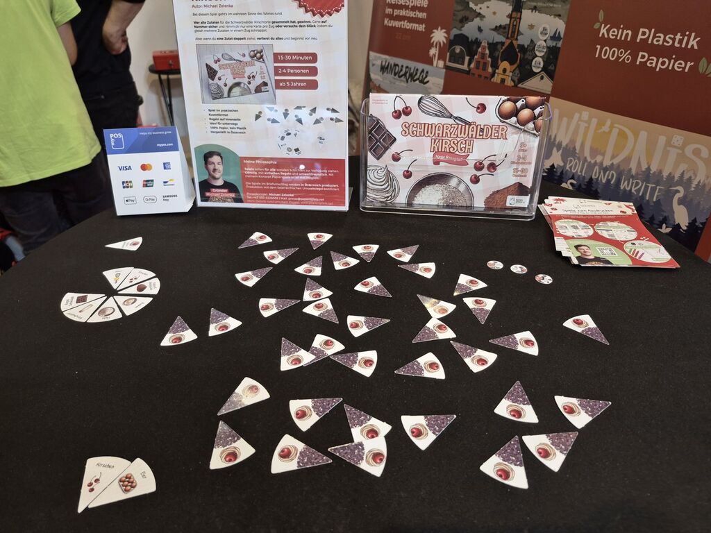 Spielmaterial von "Schwarzwälder Kirsch".