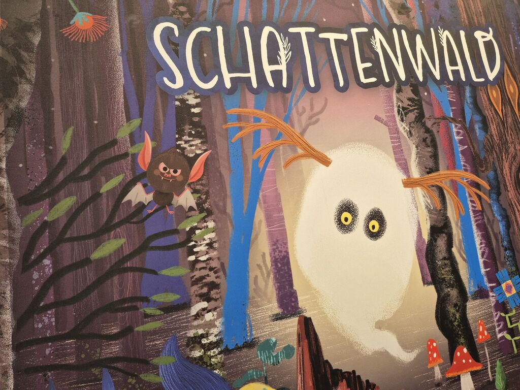 Eine Werbewand zu "Schattenwald".