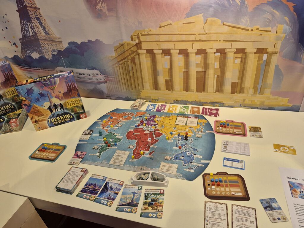 Spielmaterial von "Trecking – Reise um die Welt".