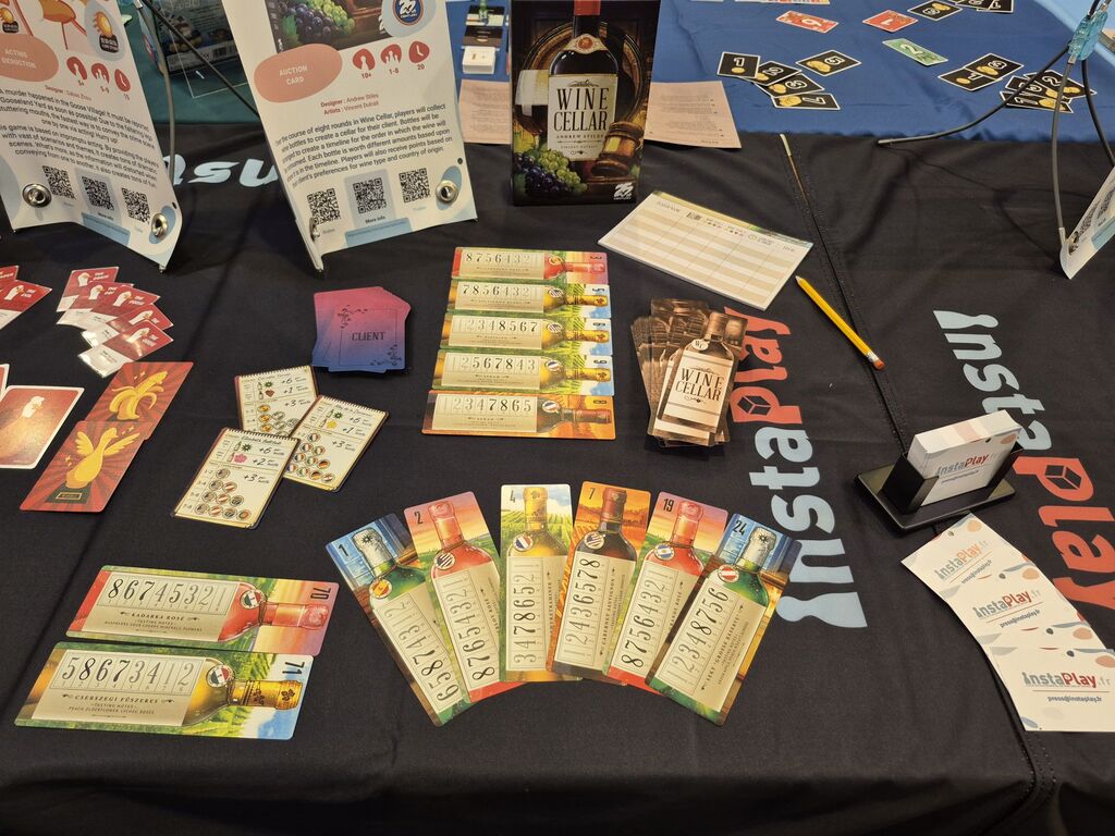 Spielmaterial von "Wine Cellar".