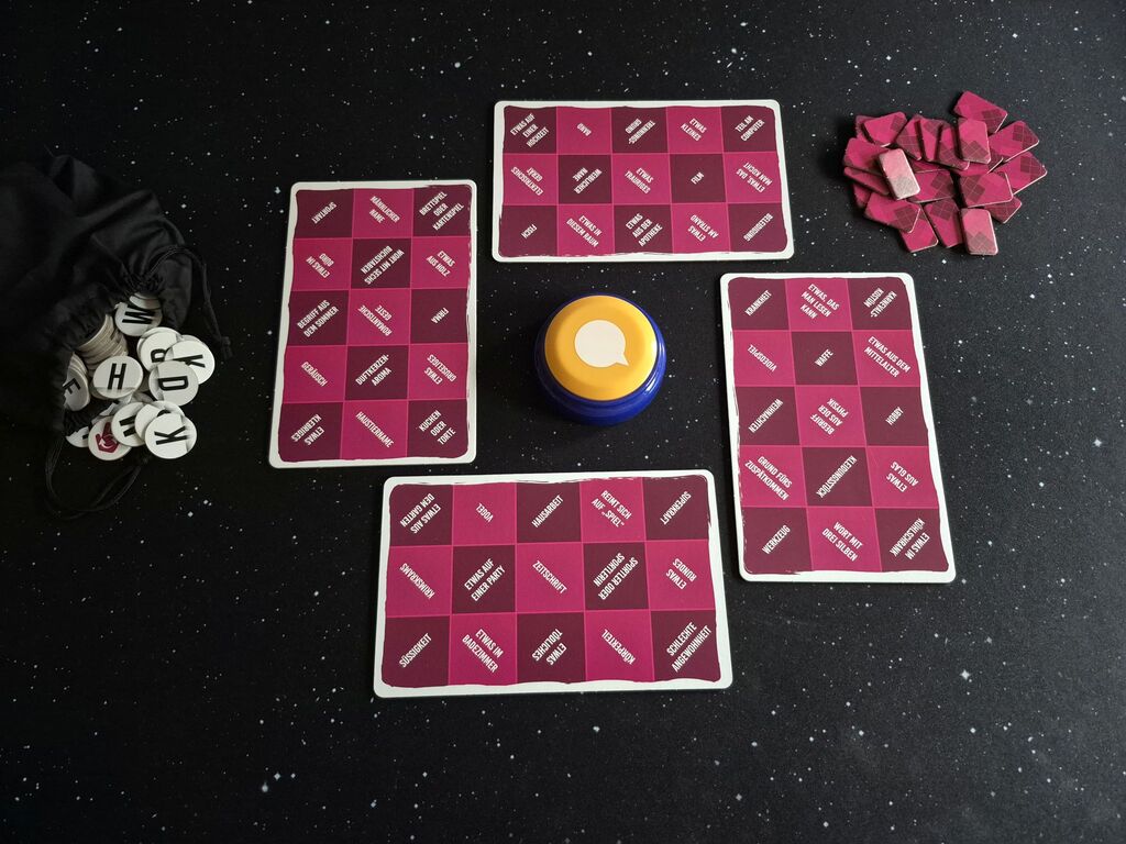 Das Spielmaterial von "Oh my word".
