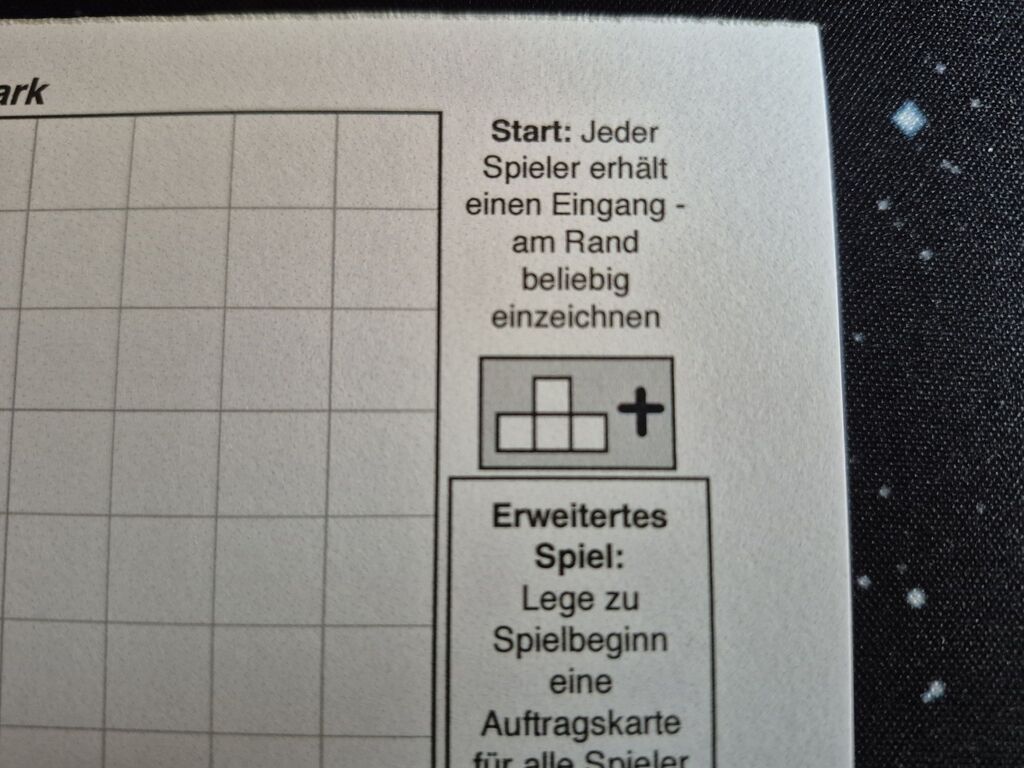 Text und Symbol vom Spielblock.