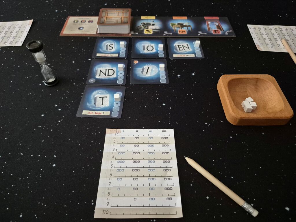 Das Spielmaterial von "Spukstaben".