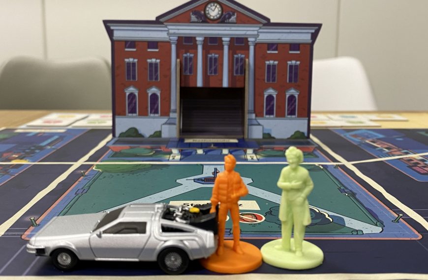 Spielmaterial von "Back to the Future – Zurück in die Zukunft".