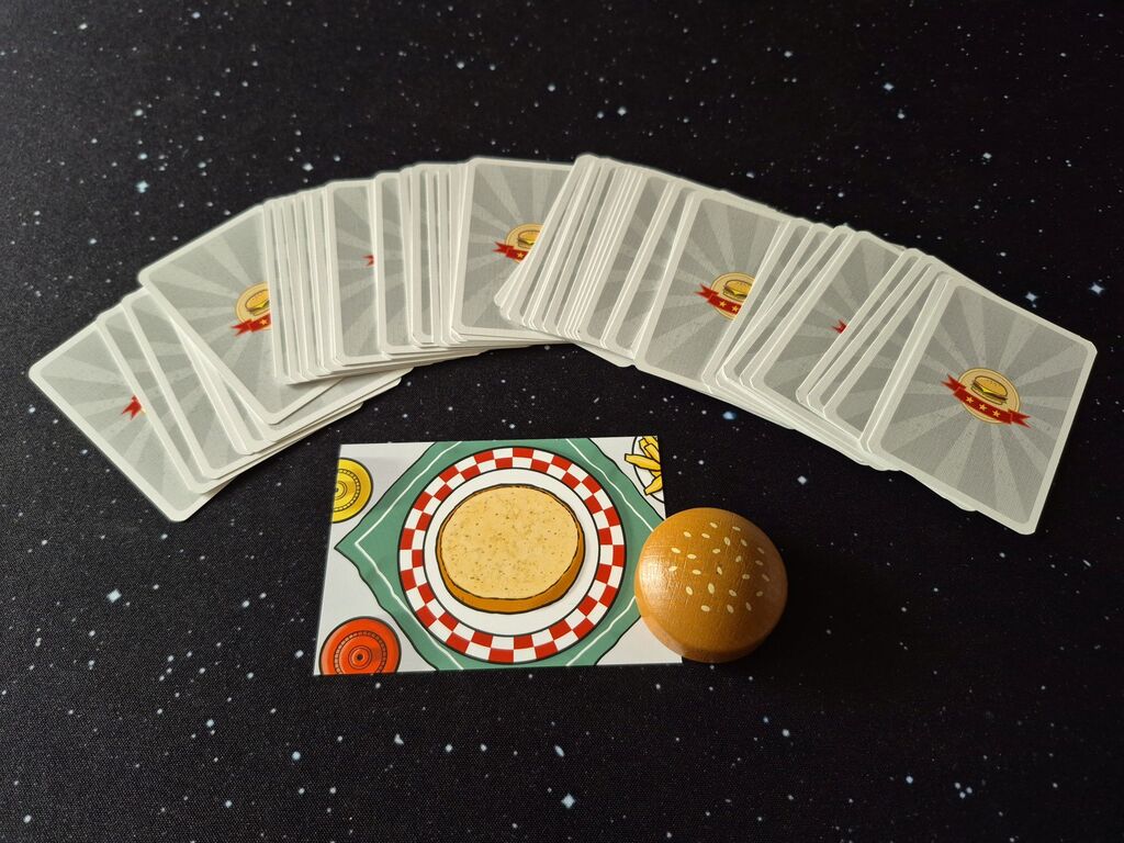 Das Spielmaterial von "Burger Slam".