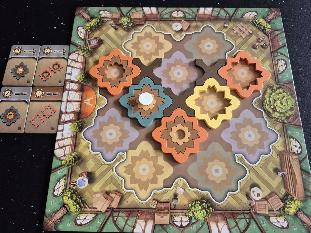 Spielmaterial von "Intarsia".