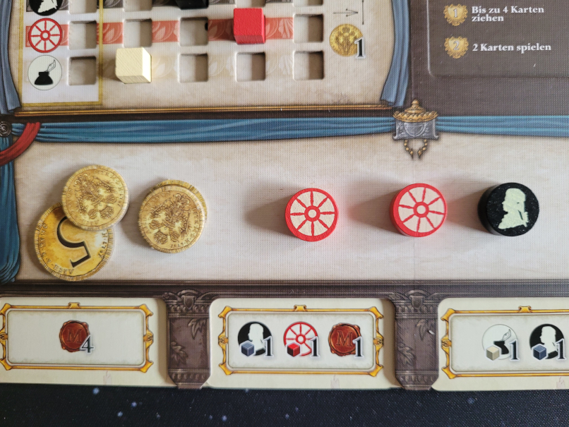 Marker auf dem Spielertableau.