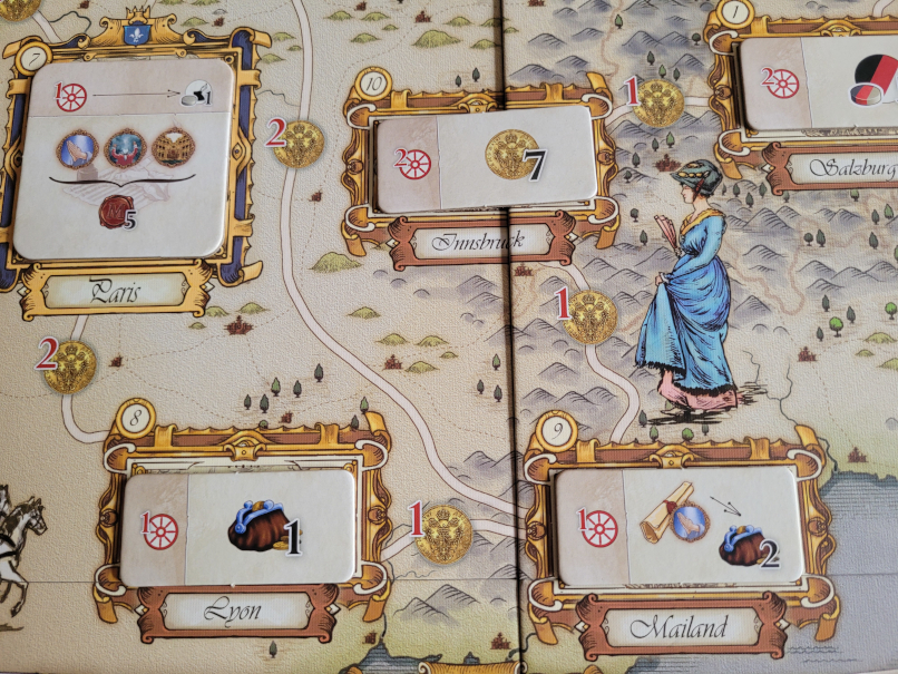 Ein Spielplanausschnitt von "Lacrimosa"