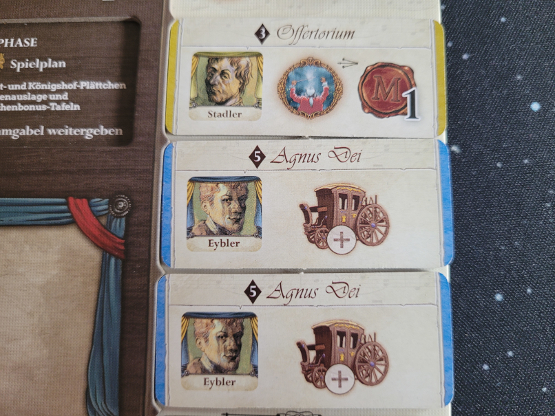 Plättchen mit Symbolen, veränderte Anordnung