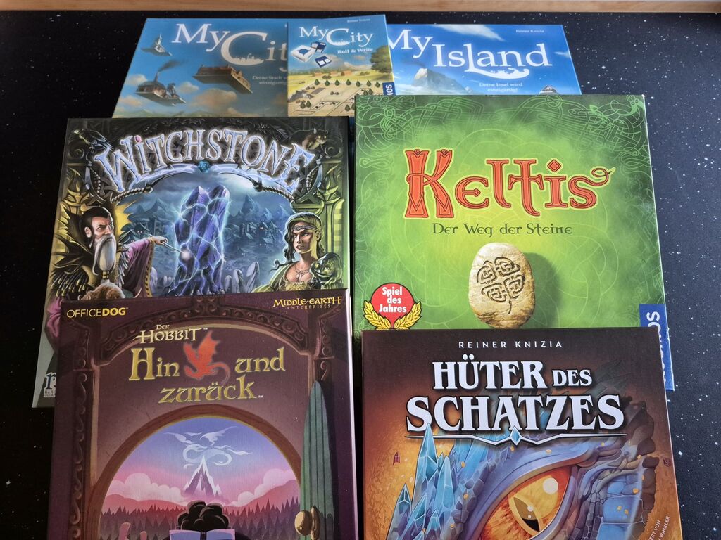 Sieben verschiedene Spiele.