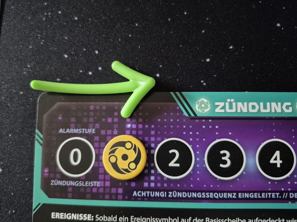 Jetzt ist der Marker ein Feld weiter.