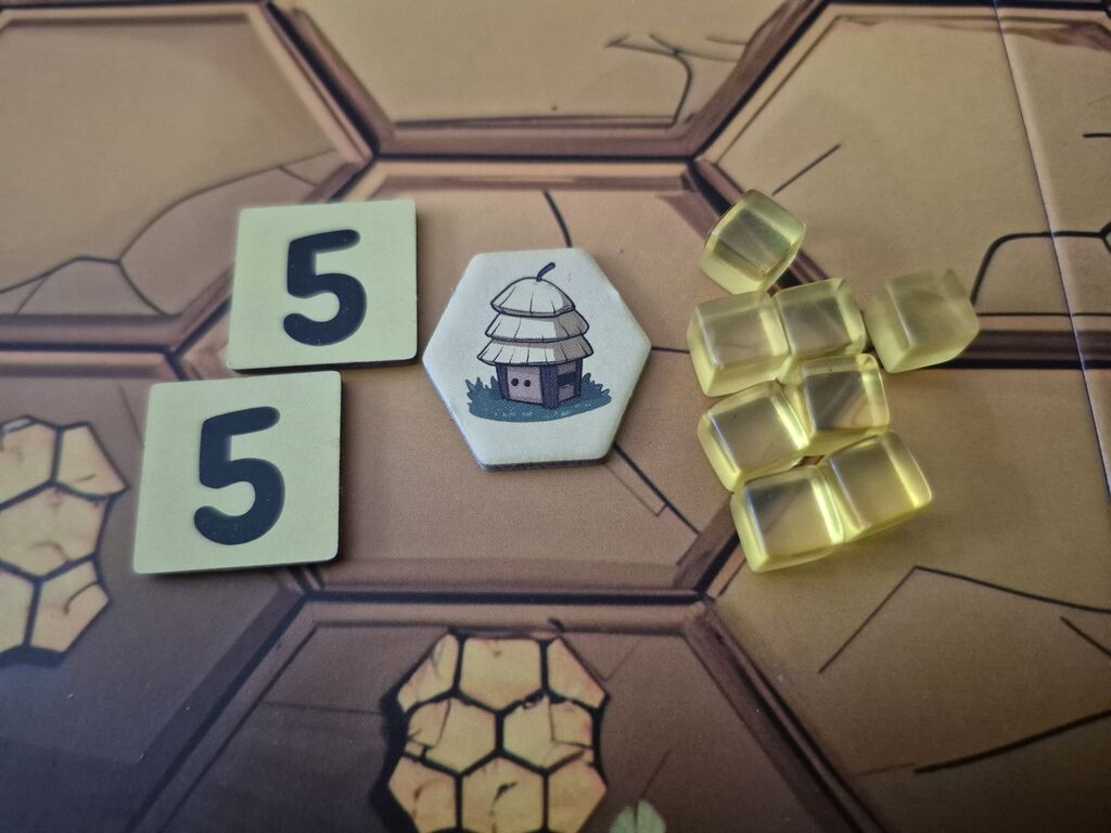 Marker auf dem Spielplan.