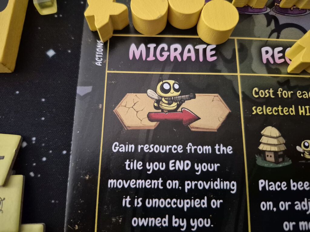 Ein Ausschnitt des Spielertableaus.