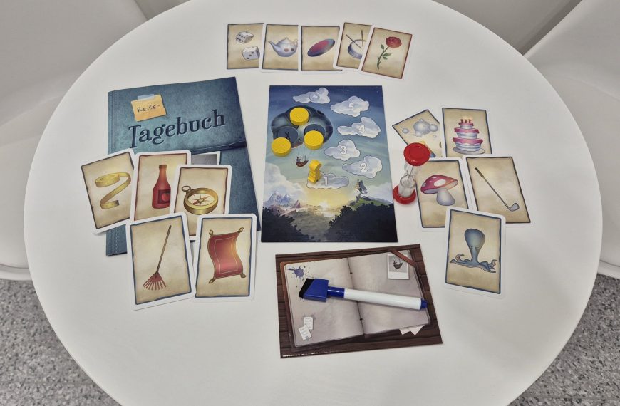 Spielmaterial von "Der Abenteuer Club auf großer Reise".