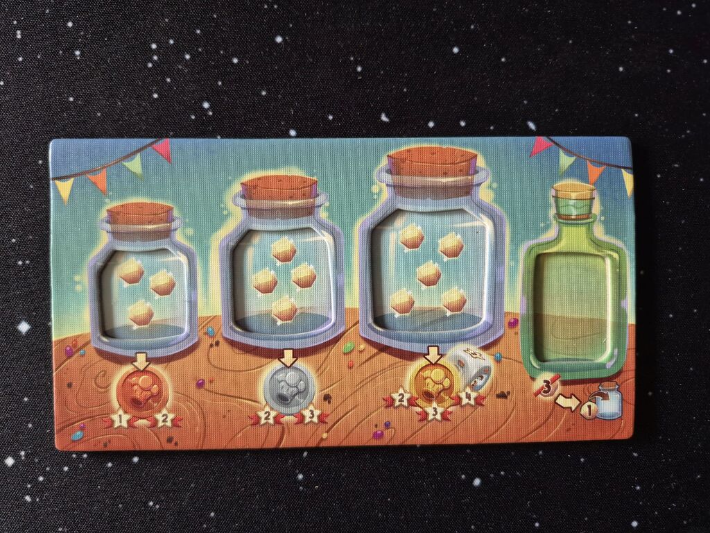 Ein Spielertableau aus "Topp die Torte".