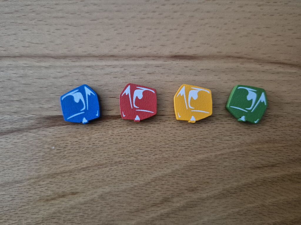 Punktemarker in vier Farben.