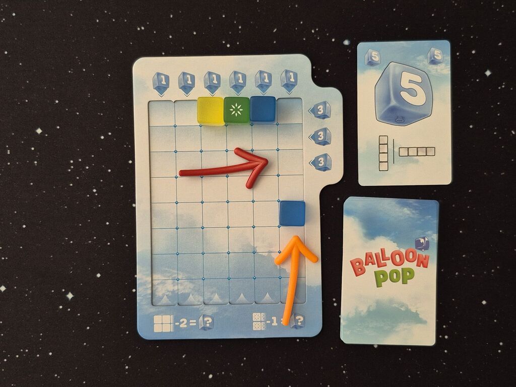 Spielmaterial von "Balloon Pop".