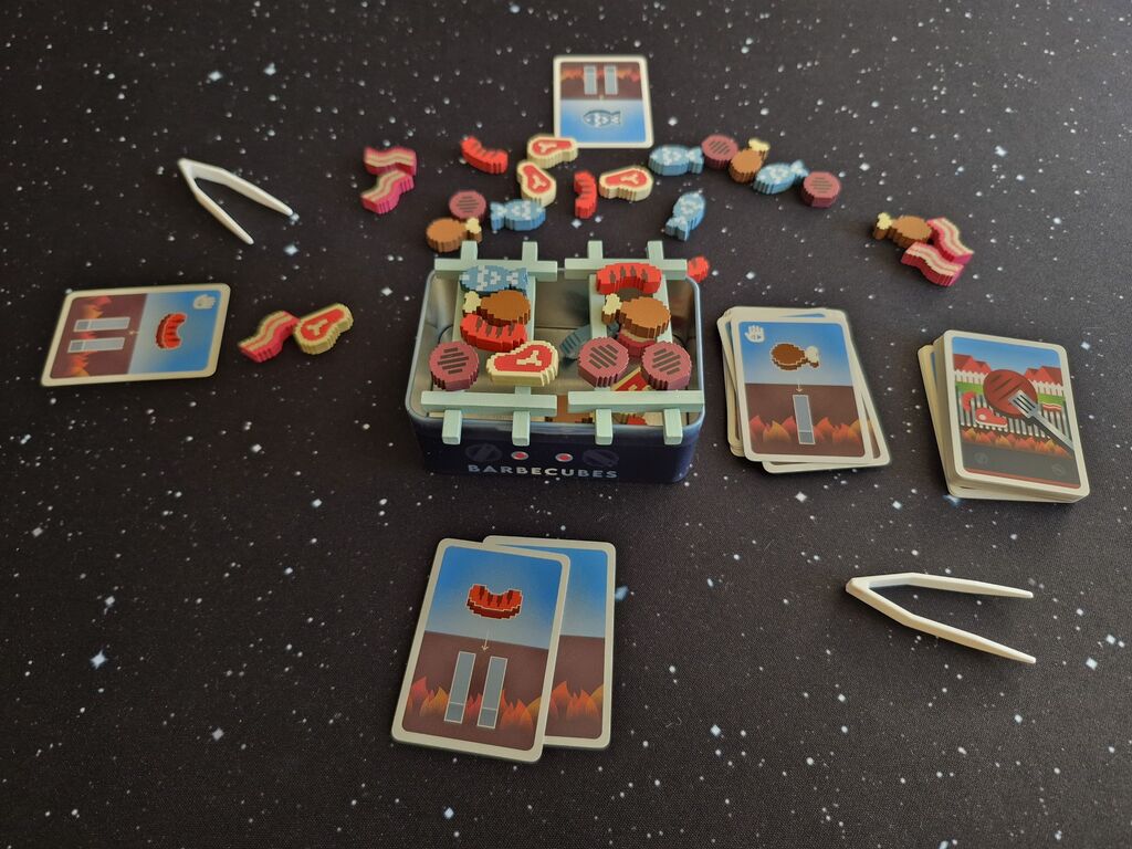 Spielmaterial am Spielende.