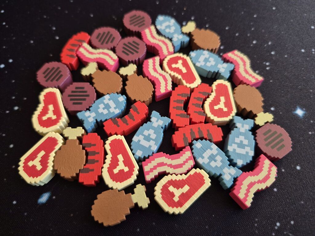 Marker in Grillgutform aus "Barbecubes".