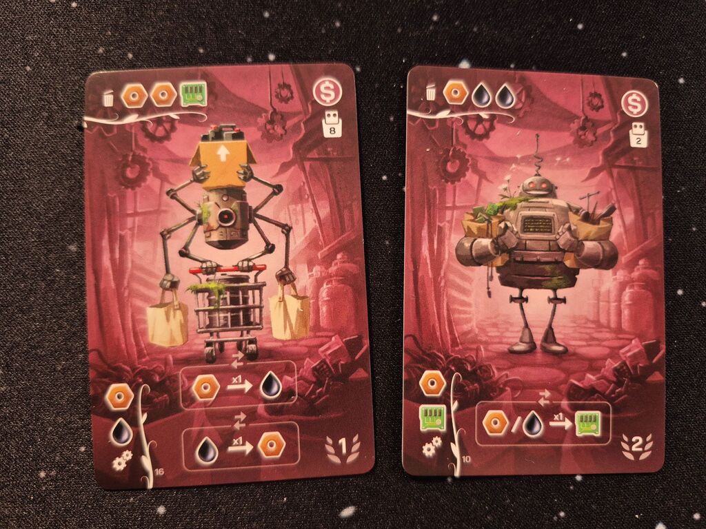 Zwie Karten mit Robotern.