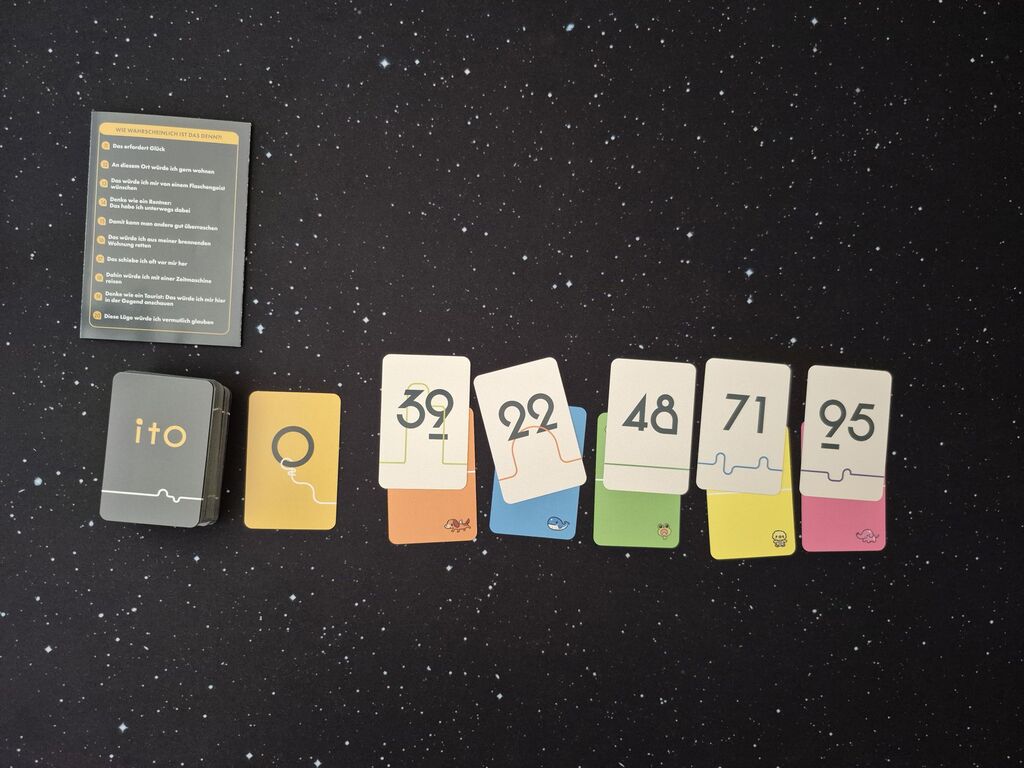 Die Karten sind aufgedeckt, aber nicht alle sind aufsteigend.