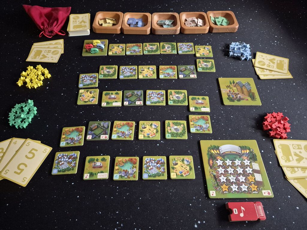 Der Spielaufbau von "On the Road".