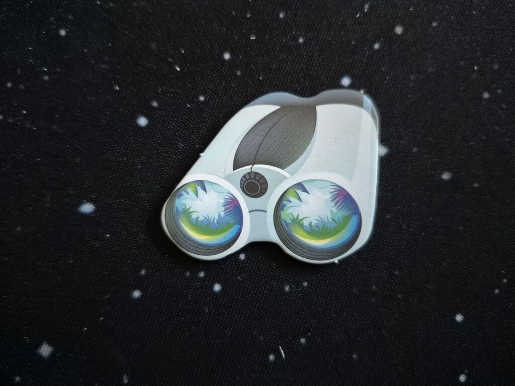 Ein Marker in Form eines Fernglases.