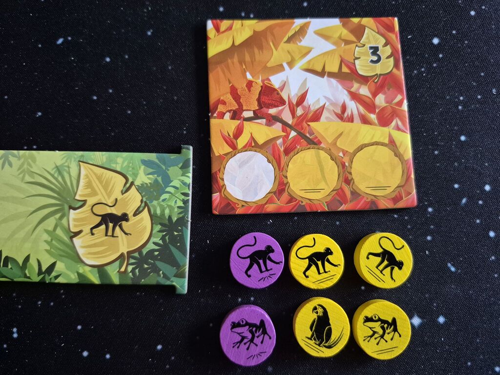 Marker und Plättchen aus "Rainforest".