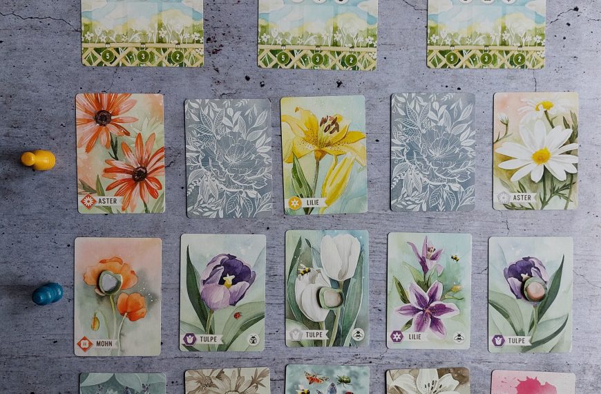 Der Spielaufbau von "Blumengarten".