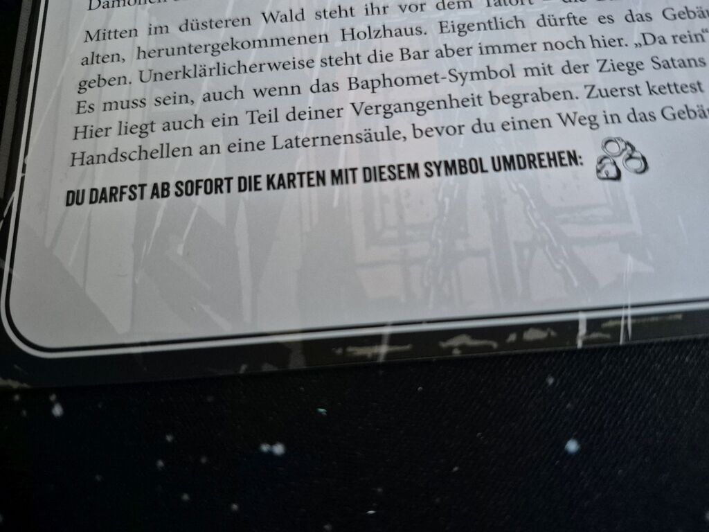 Eine Karte mit Text und einM Symbol.