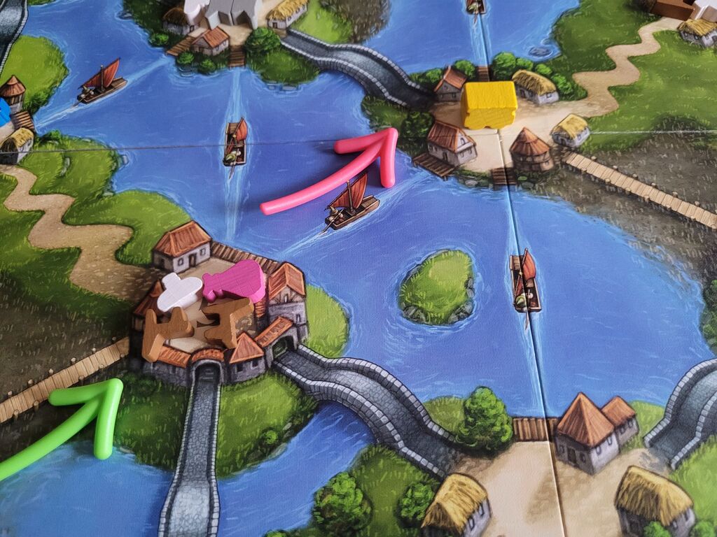 Spielmaterial in veränderter Anordnung.