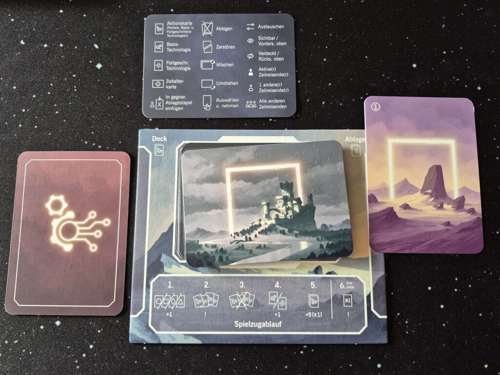 Karten auf verschiedenen Stapeln.