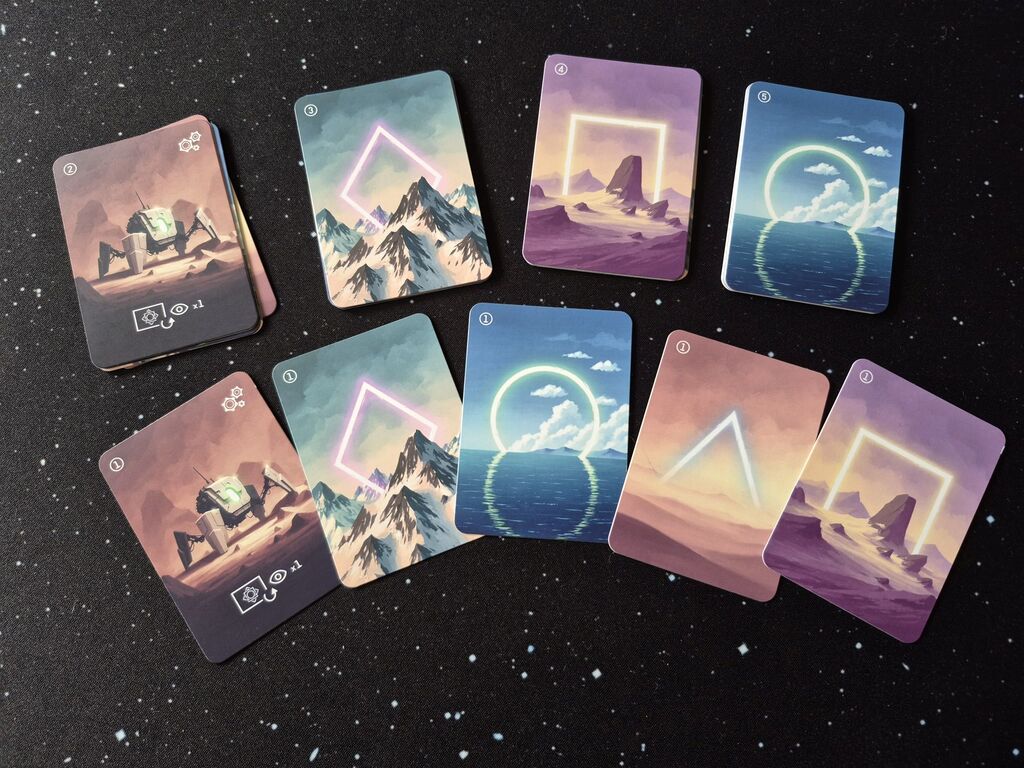 Karten mit Symbolen.