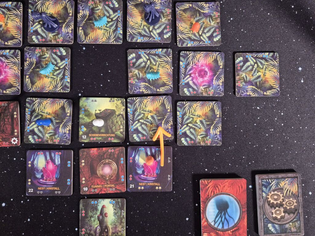 Spielmaterial von "Forbidden Jungle".