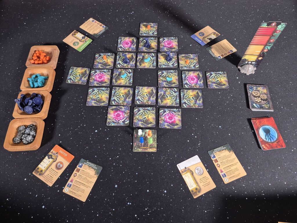 Spielaufbau von "Forbidden Jungle".