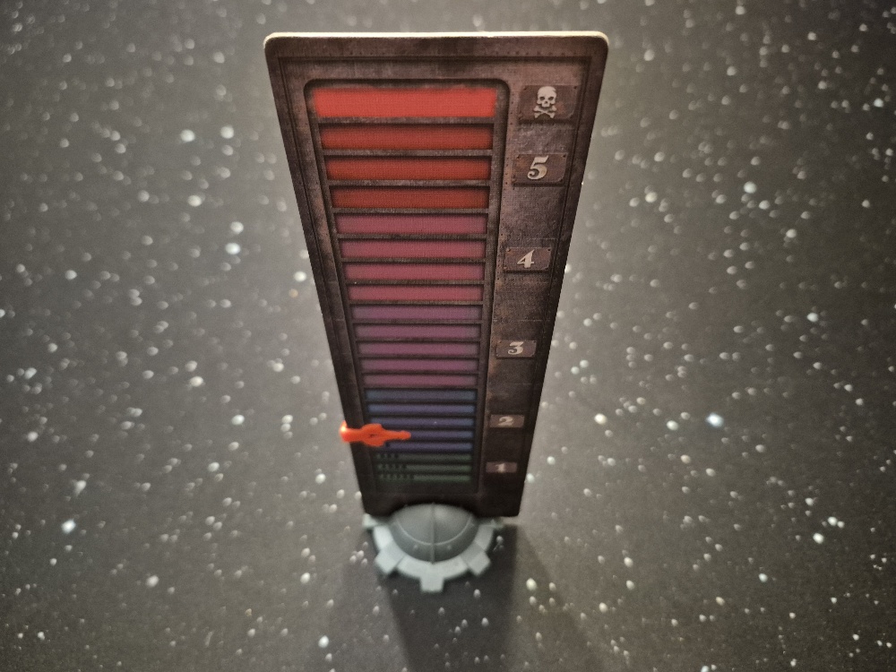 Eine Skala mit Zahlen und Linien.