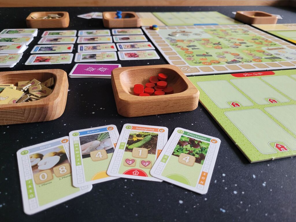 Spielmaterial von "Homefarming".