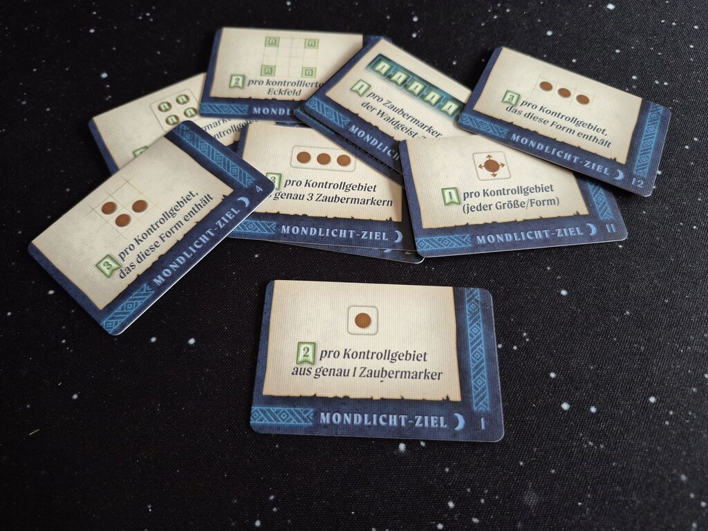 Karten mit Text und Symbolen.