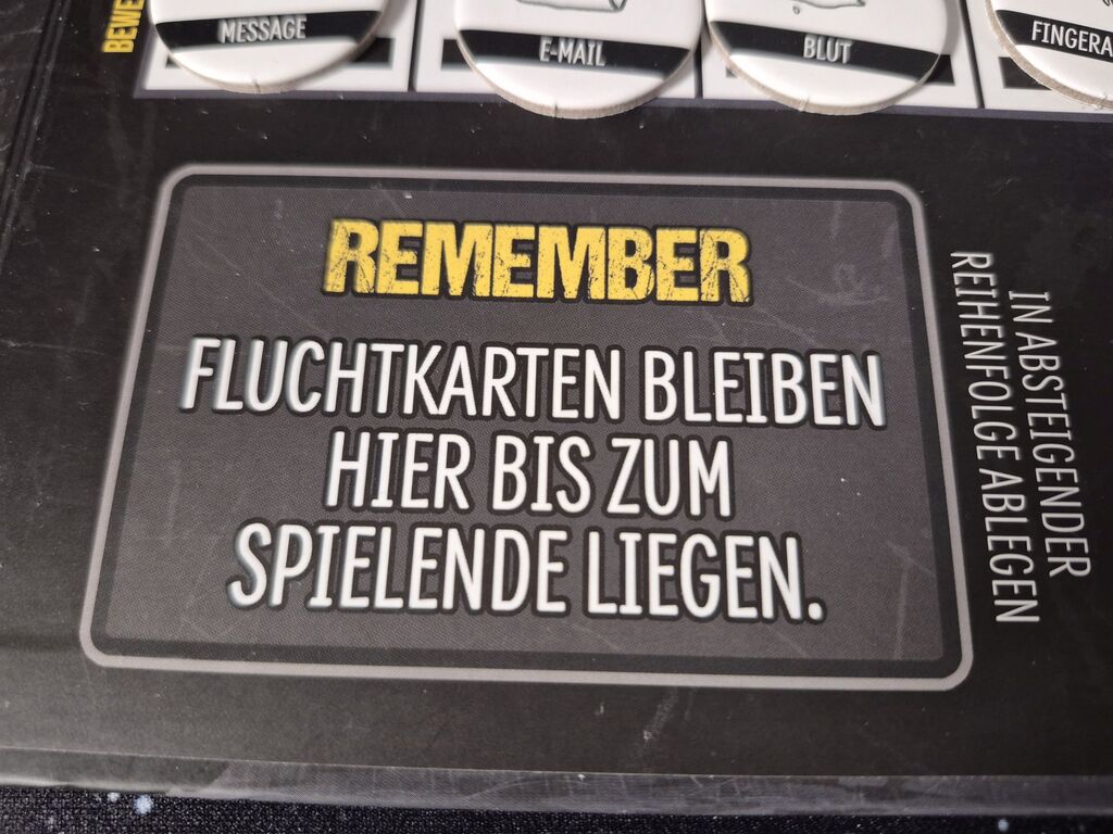 Spielplanausschnitt mit Text.